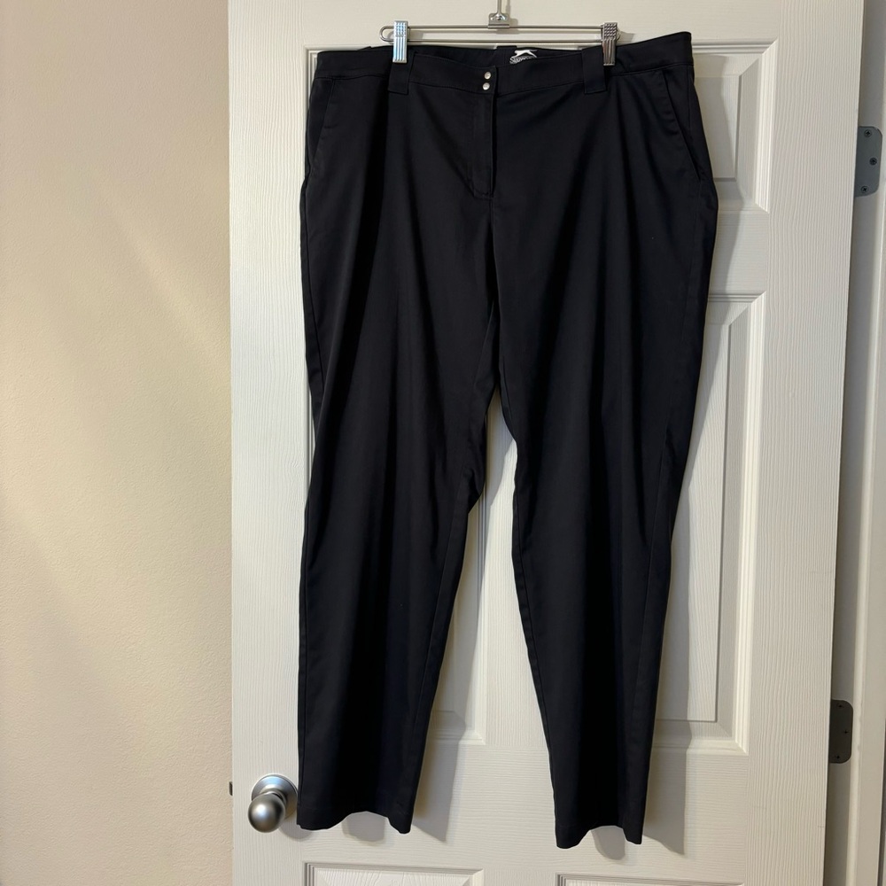 Slazenger straight leg casual golf pants size 16 Black, Women’s